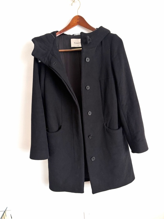 Babaton Jackets & Blazers - Babaton Black Hooded Wool Cashmere Pea Coat